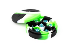 Silicone Round Dice Case - Green/Black/White